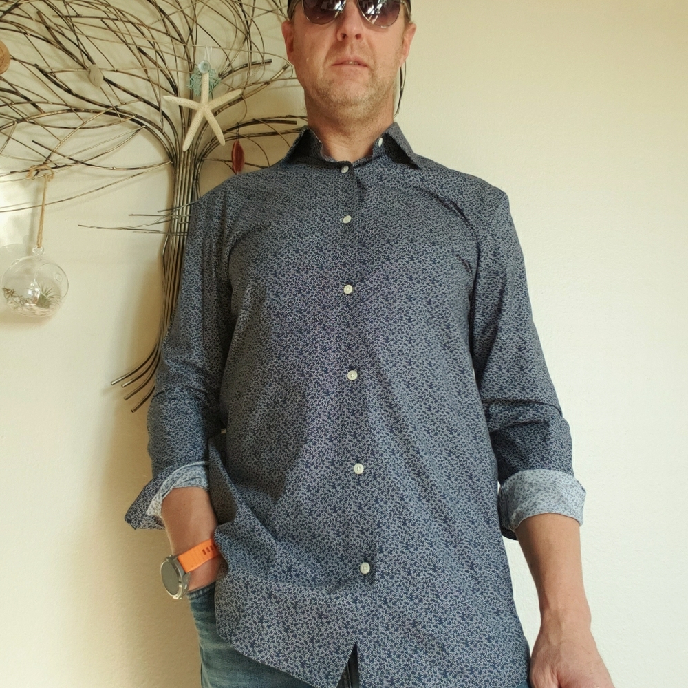 BONOBOS stretch shirt slim fit Xl 16.5